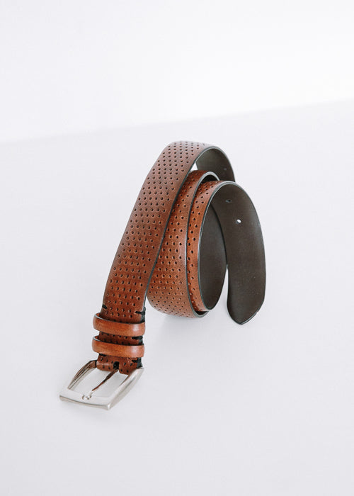PERFORATED LEATHER BELT